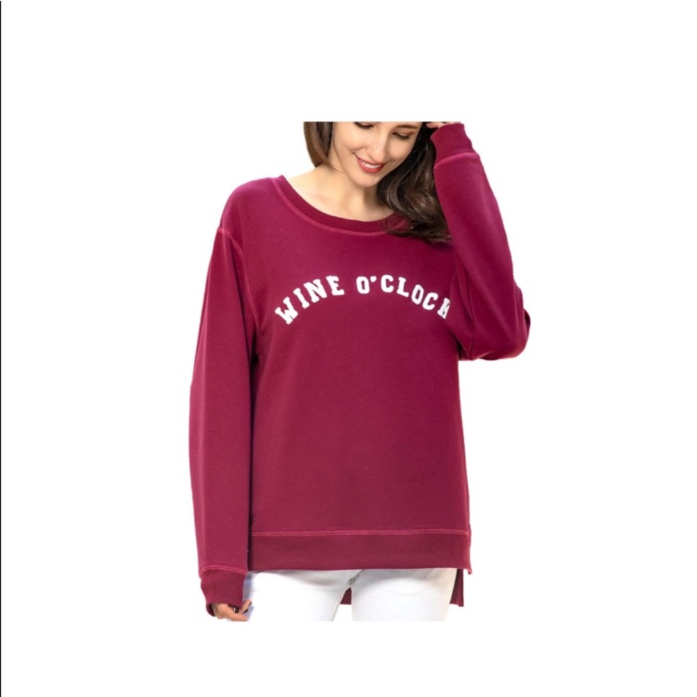 Wine O’clock Maroon Sweater